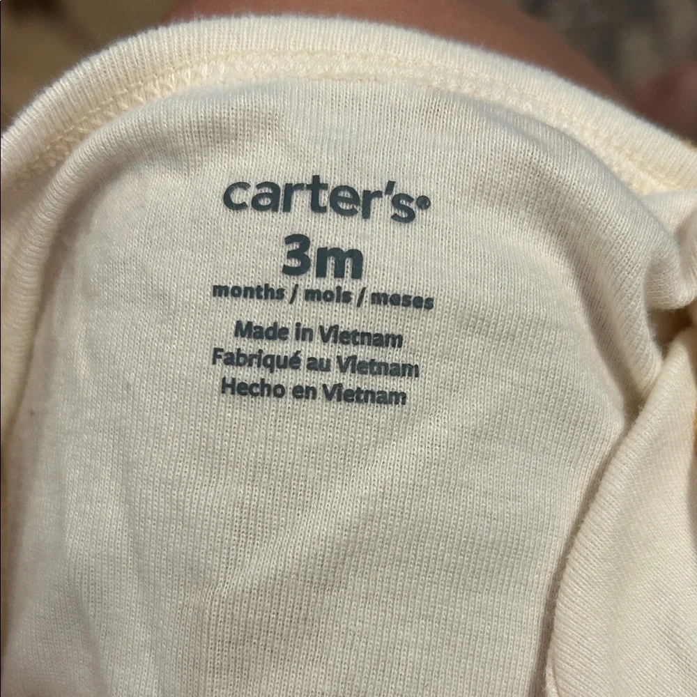 Carter's Cream and Gold Heart Bodysuit